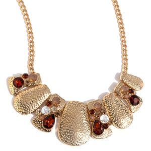 Multicolored Mayhem - Brown /  Gold Necklace Earring Set